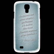 Coque Samsung Galaxy S4 Femmes émotions Turquoise Citation Oscar Wilde