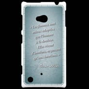 Coque Nokia Lumia 720 Femmes émotions Turquoise Citation Oscar Wilde