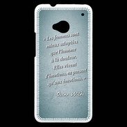 Coque HTC One Femmes émotions Turquoise Citation Oscar Wilde
