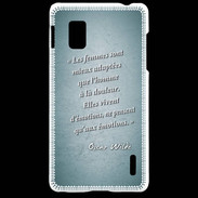 Coque LG Optimus G Femmes émotions Turquoise Citation Oscar Wilde