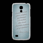 Coque Samsung Galaxy S4mini Femmes émotions Turquoise Citation Oscar Wilde