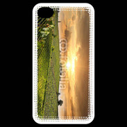 Coque iPhone 4 / iPhone 4S Couché de soleil sur champs de vignes