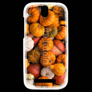 Coque HTC One SV fond de citrouilles automne