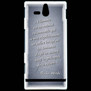 Coque Sony Xperia U Homme animal Bleu Citation Oscar Wilde
