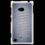 Coque Nokia Lumia 720 Homme animal Bleu Citation Oscar Wilde