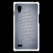 Coque LG Optimus L9 Homme animal Bleu Citation Oscar Wilde
