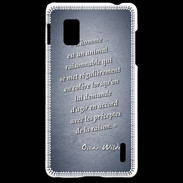 Coque LG Optimus G Homme animal Bleu Citation Oscar Wilde