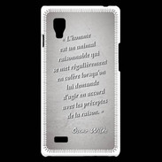 Coque LG Optimus L9 Homme animal Gris Citation Oscar Wilde