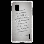 Coque LG Optimus G Homme animal Gris Citation Oscar Wilde