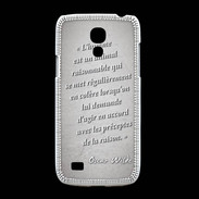 Coque Samsung Galaxy S4mini Homme animal Gris Citation Oscar Wilde