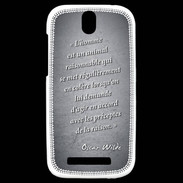 Coque HTC One SV Homme animal Noir Citation Oscar Wilde
