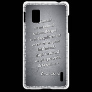 Coque LG Optimus G Homme animal Noir Citation Oscar Wilde