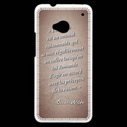 Coque HTC One Homme animal Rouge Citation Oscar Wilde