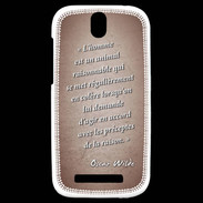 Coque HTC One SV Homme animal Rouge Citation Oscar Wilde