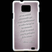 Coque Samsung Galaxy S2 Homme animal Rose Citation Oscar Wilde