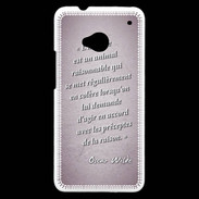 Coque HTC One Homme animal Rose Citation Oscar Wilde