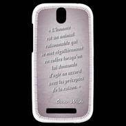Coque HTC One SV Homme animal Rose Citation Oscar Wilde