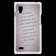 Coque LG Optimus L9 Homme animal Rose Citation Oscar Wilde