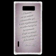 Coque LG Optimus L7 Homme animal Rose Citation Oscar Wilde