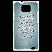 Coque Samsung Galaxy S2 Homme animal Turquoise Citation Oscar Wilde
