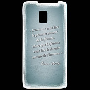 Coque LG P990 Homme animal Turquoise Citation Oscar Wilde