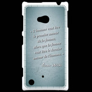Coque Nokia Lumia 720 Homme animal Turquoise Citation Oscar Wilde