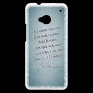 Coque HTC One Homme animal Turquoise Citation Oscar Wilde