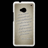 Coque HTC One Homme animal Sepia Citation Oscar Wilde