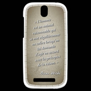 Coque HTC One SV Homme animal Sepia Citation Oscar Wilde