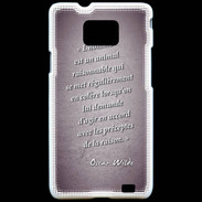Coque Samsung Galaxy S2 Homme animal Violet Citation Oscar Wilde