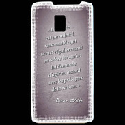 Coque LG P990 Homme animal Violet Citation Oscar Wilde