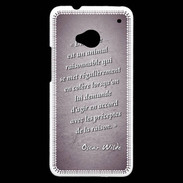 Coque HTC One Homme animal Violet Citation Oscar Wilde