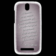 Coque HTC One SV Homme animal Violet Citation Oscar Wilde
