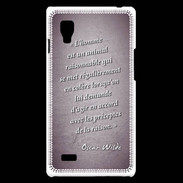 Coque LG Optimus L9 Homme animal Violet Citation Oscar Wilde