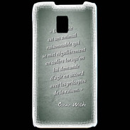 Coque LG P990 Homme animal Vert Citation Oscar Wilde