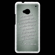 Coque HTC One Homme animal Vert Citation Oscar Wilde