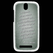 Coque HTC One SV Homme animal Vert Citation Oscar Wilde