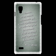 Coque LG Optimus L9 Homme animal Vert Citation Oscar Wilde