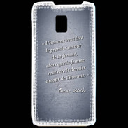 Coque LG P990 Homme veut Bleu Citation Oscar Wilde