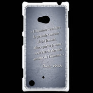 Coque Nokia Lumia 720 Homme veut Bleu Citation Oscar Wilde