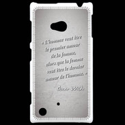 Coque Nokia Lumia 720 Homme veut Gris Citation Oscar Wilde