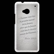 Coque HTC One Homme veut Gris Citation Oscar Wilde