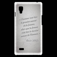 Coque LG Optimus L9 Homme veut Gris Citation Oscar Wilde