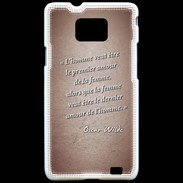 Coque Samsung Galaxy S2 Homme veut Rouge Citation Oscar Wilde
