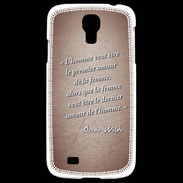 Coque Samsung Galaxy S4 Homme veut Rouge Citation Oscar Wilde
