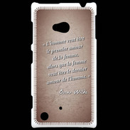 Coque Nokia Lumia 720 Homme veut Rouge Citation Oscar Wilde