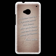 Coque HTC One Homme veut Rouge Citation Oscar Wilde