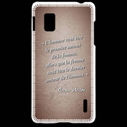 Coque LG Optimus G Homme veut Rouge Citation Oscar Wilde