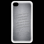 Coque iPhone 4 / iPhone 4S Homme veut Noir Citation Oscar Wilde