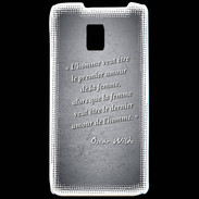 Coque LG P990 Homme veut Noir Citation Oscar Wilde